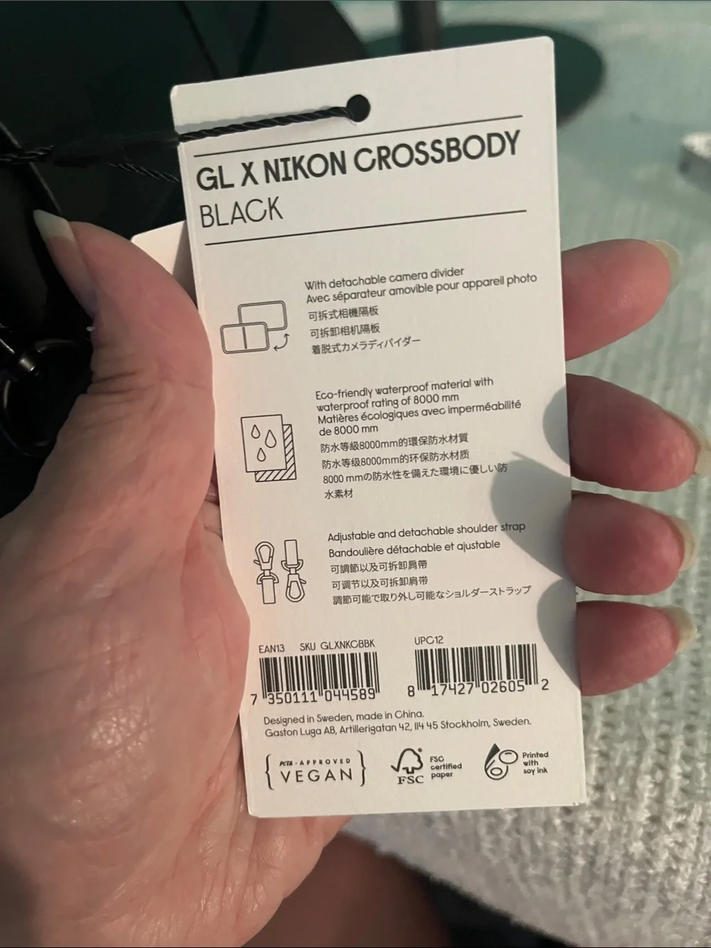 Black Crossbody Camera Bag Gaston Luga X Nikon